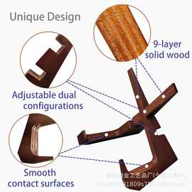 跨境木质厨房柜台食谱架木质烹饪书架可拆卸食谱架电脑支架