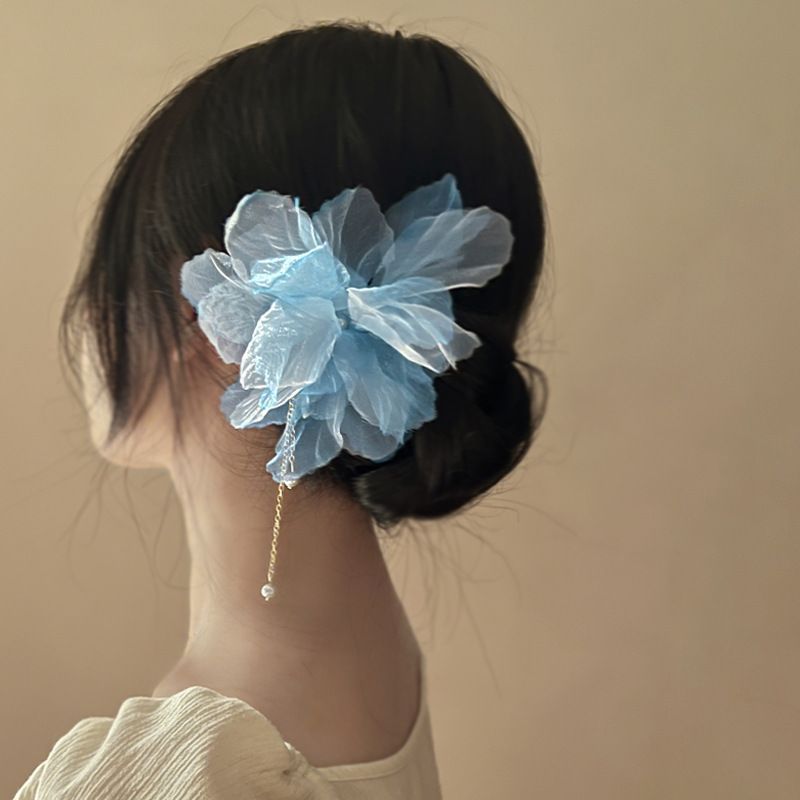 Otoño e invierno flor perla borla horquilla de cercanías Cabeza trasera updo conveniente horquilla estilo antiguo diseño accesorios para el cabello del todo fósforo para las mujeres