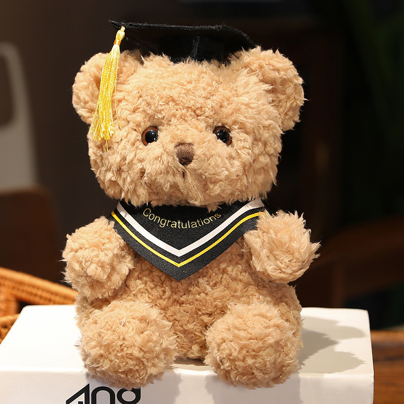 Doctor de dibujos animados sombrero Teddy Bear muñeca juguetes de peluche uniformes de licenciatura osos abrazando osos muñecas regalo de graduación
