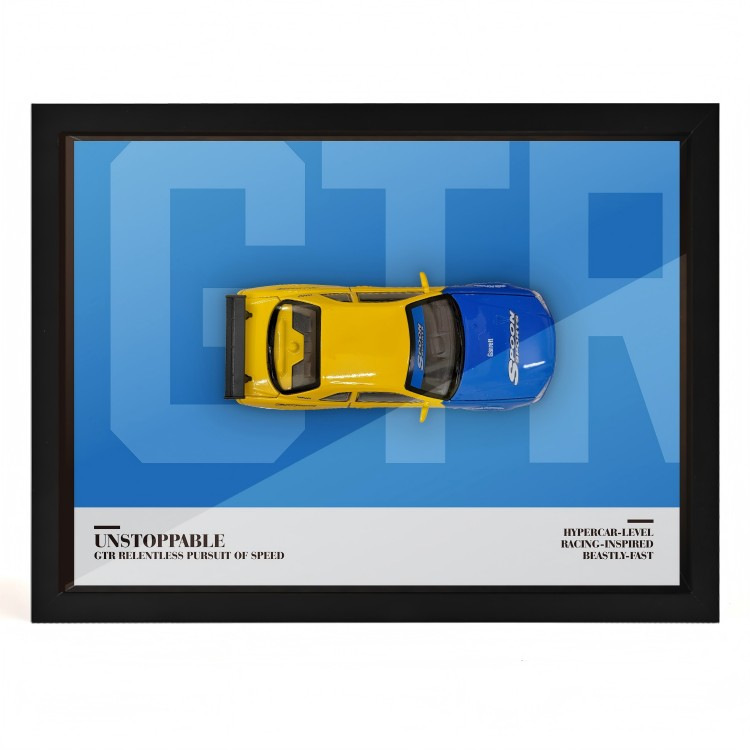 Pintura colgante tridimensional, modelo de coche de aleación, decoración exquisita de alta gama, decoración de pared para el hogar, decoración de modelo de regalo para niño con luz, transfronterizo