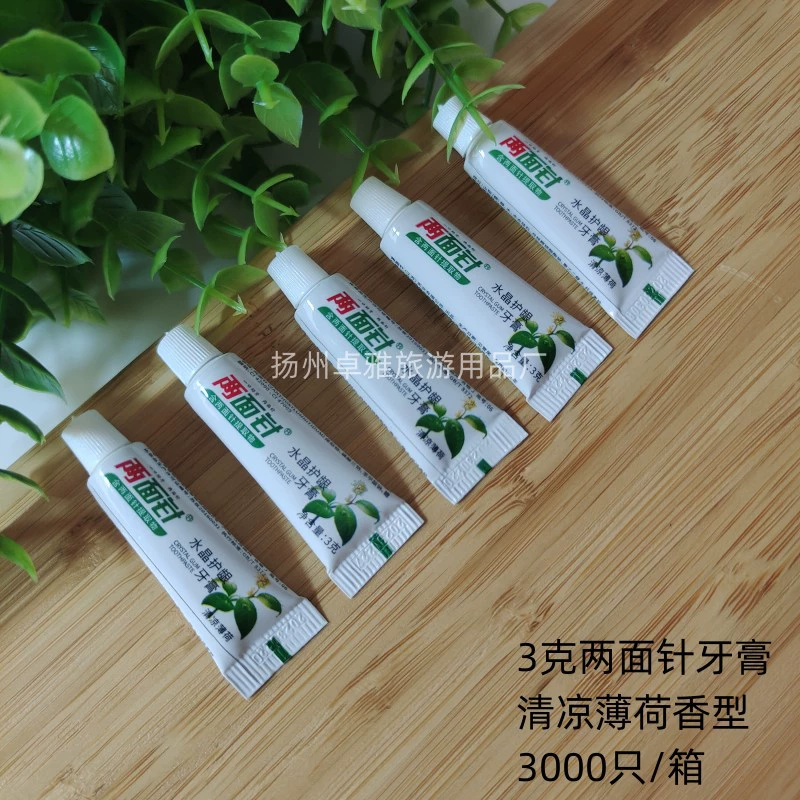 Одноразовая зубная паста для отелей, двухсторонняя зубная паста-игла, 3 г, гостиничные принадлежности
