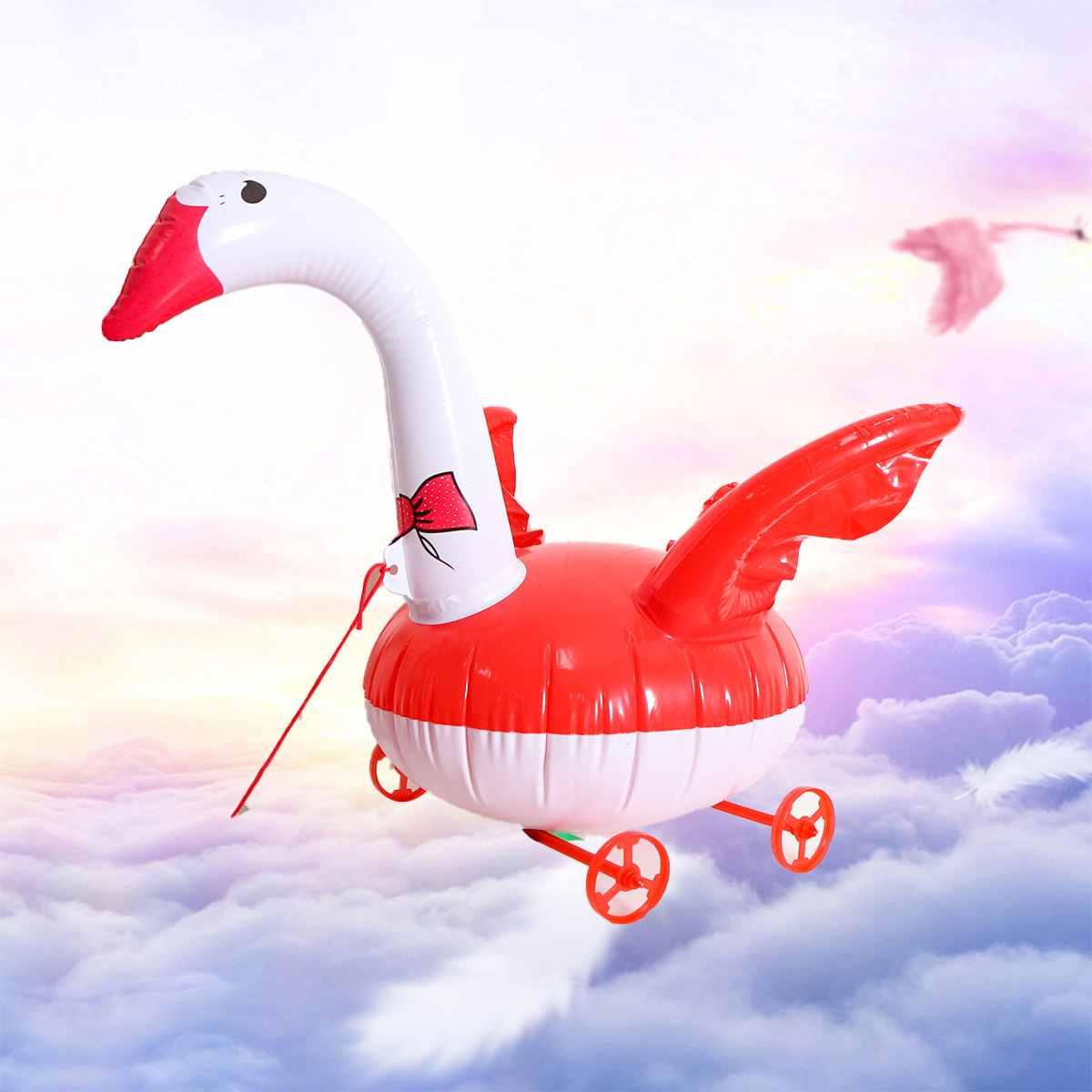 Caminar globos de animales ruedas 3D globos de dibujos animados al por mayor mercado nocturno para empujar puestos que pueden llevar bolas de juguete para niños