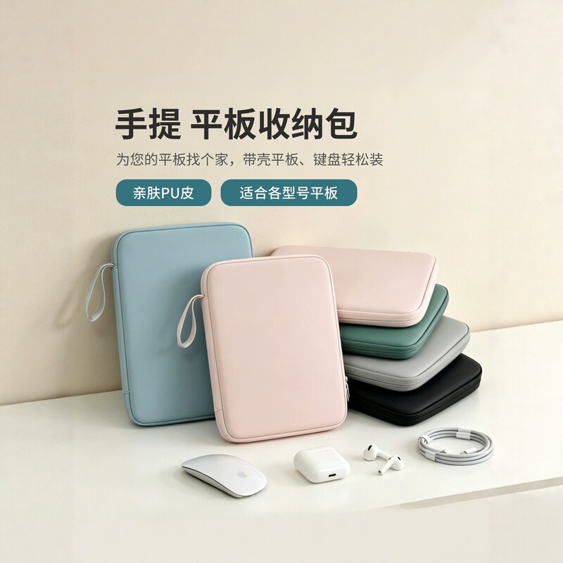 Portable Waterproof Pu Leather Tablet Storage Bag Suitable for Apple and Huawei Inner Cases Portable Waterproof Pu Leather Tablet Storage Bag Suitable for Apple and Huawei Inner Cases