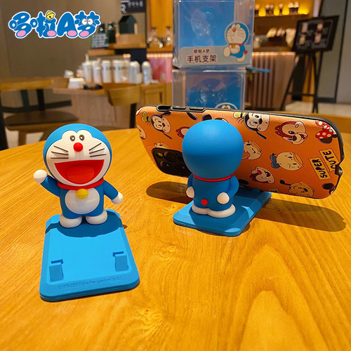 Creative genuine authorized Doraemon mobile phone holder desktop ornaments lazy holder car home decoration wholesale