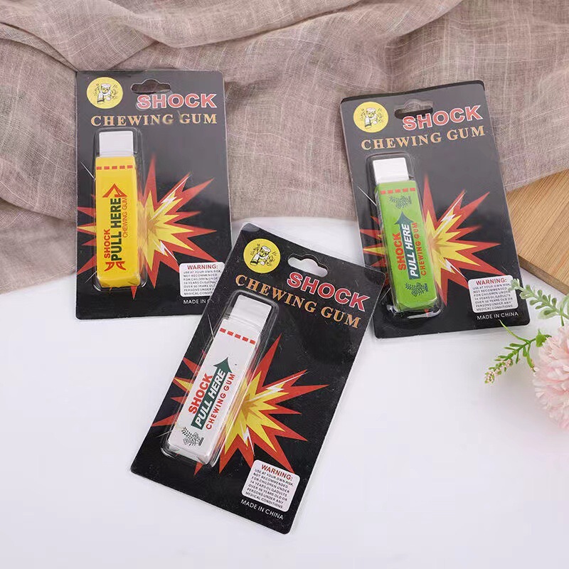 Electric man chewing gum charged chewing gum trick electric man toy wholesale electric shock trick man toy electric pen