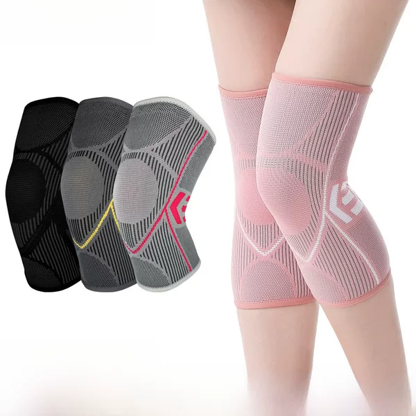 Nylon Silicone Non-Slip Warm Knee Pads Elastic Knitted Cycling Running Protective Sports Outdoor Basketball Breathable Leg Pads