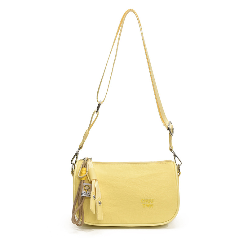 Bolso de lona de moda coreana 2025 verano nuevo bolso femenino con letras bordadas bolso de hombro casual bolso de mensajero con correa de hombro ancha