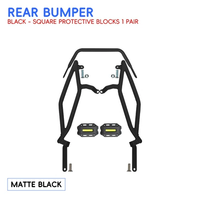 tail rack protection modification parts, Motorcycle bumper - matte-blackenhanced-rear-bumper-black-protective-block