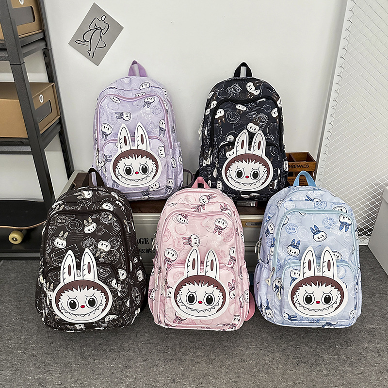 新款拉布布儿童书包1-3-6年级小学生大容量防水初中生女可爱书包