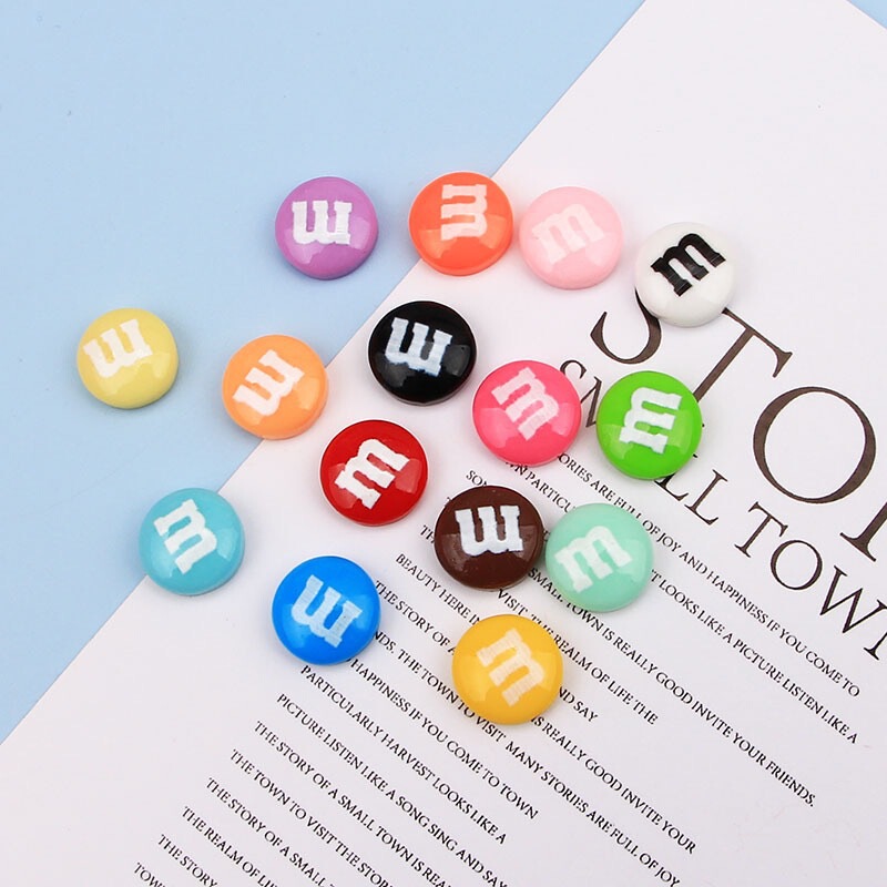 New Colorful m Beans Resin Cream Glue Mobile Phone Case Headband Hairpin Jewelry DIY Wholesale Water Cup Stickers Stationery Box