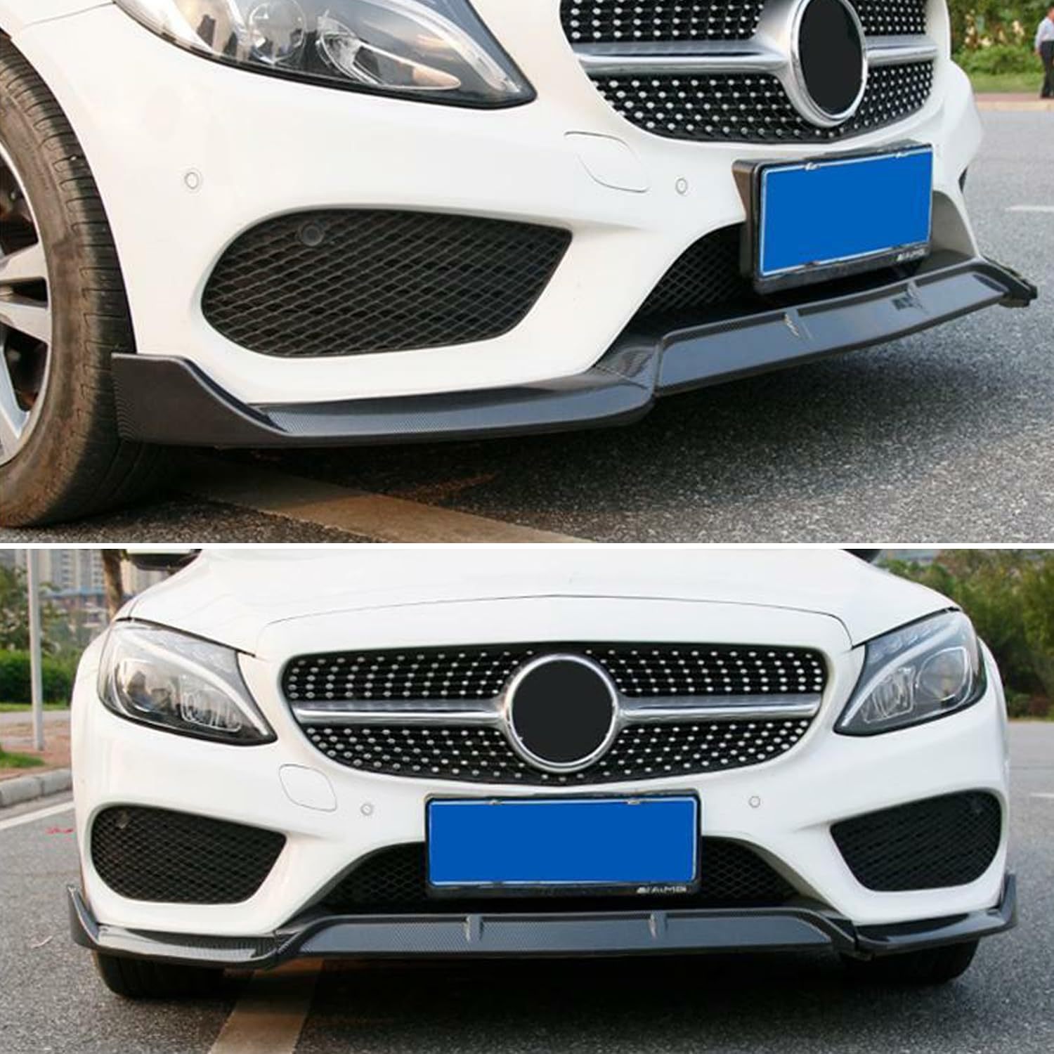 Suitable for Mercedes-Benz C-Class 15-21 Models W205 Brabus Modified Front Spoiler C200L C260L Front Lip Small Body Kit