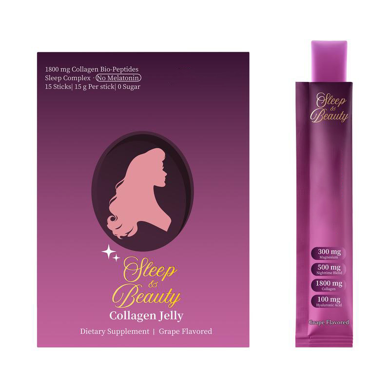 New Product Tk Amazon Cross-Border Hot Product 15 Sleep Collagen Jelly Bars Cutting Jelly