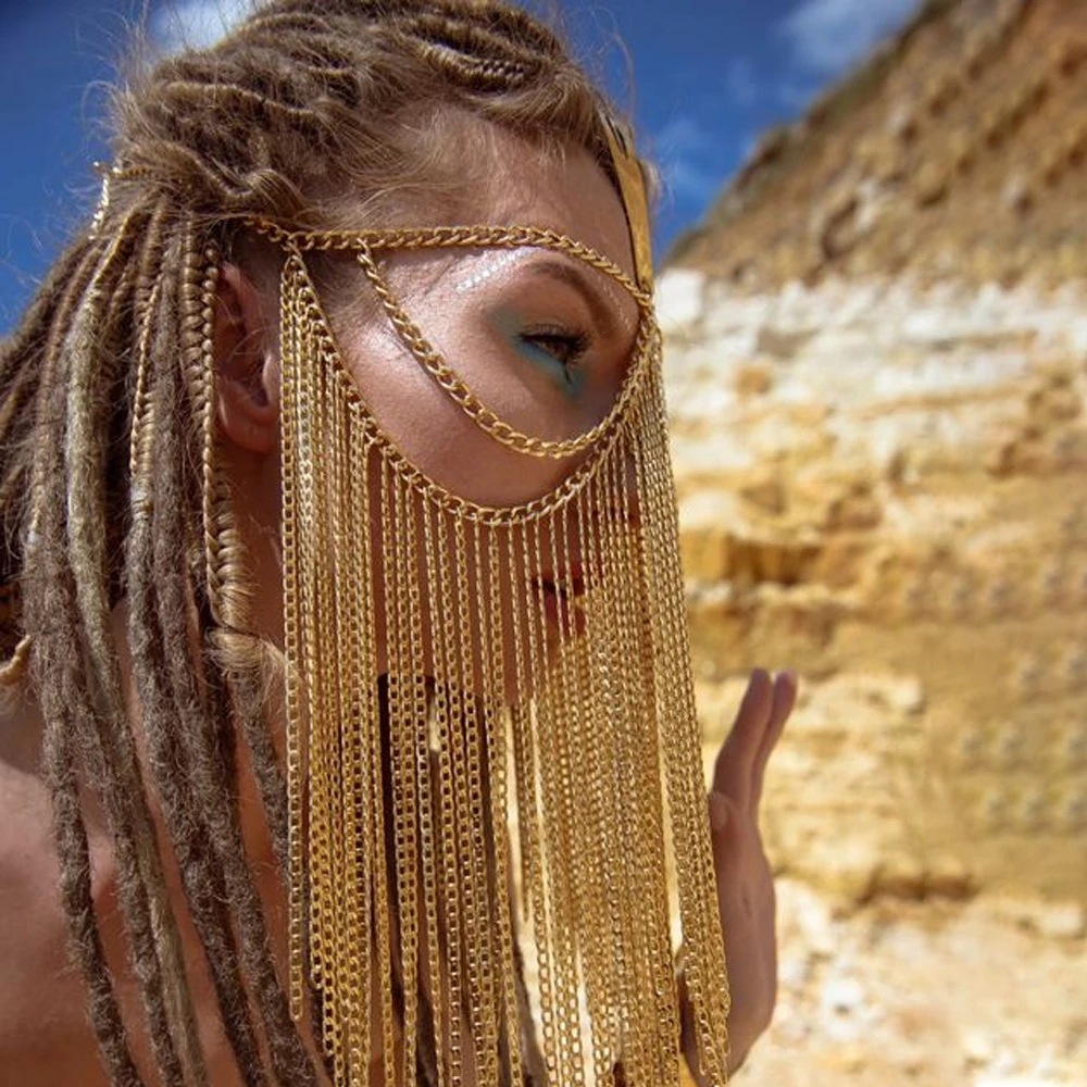 Title 7, Masque chaîne de cheveux ethnique pour femmes S...