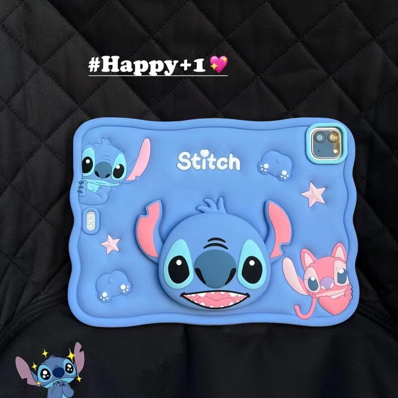 Stitch Is Suitable for Apple iPhone 15/14 Phone Cases, Stitch iPad Mini 6 Protective Cover, Embossed Silicone