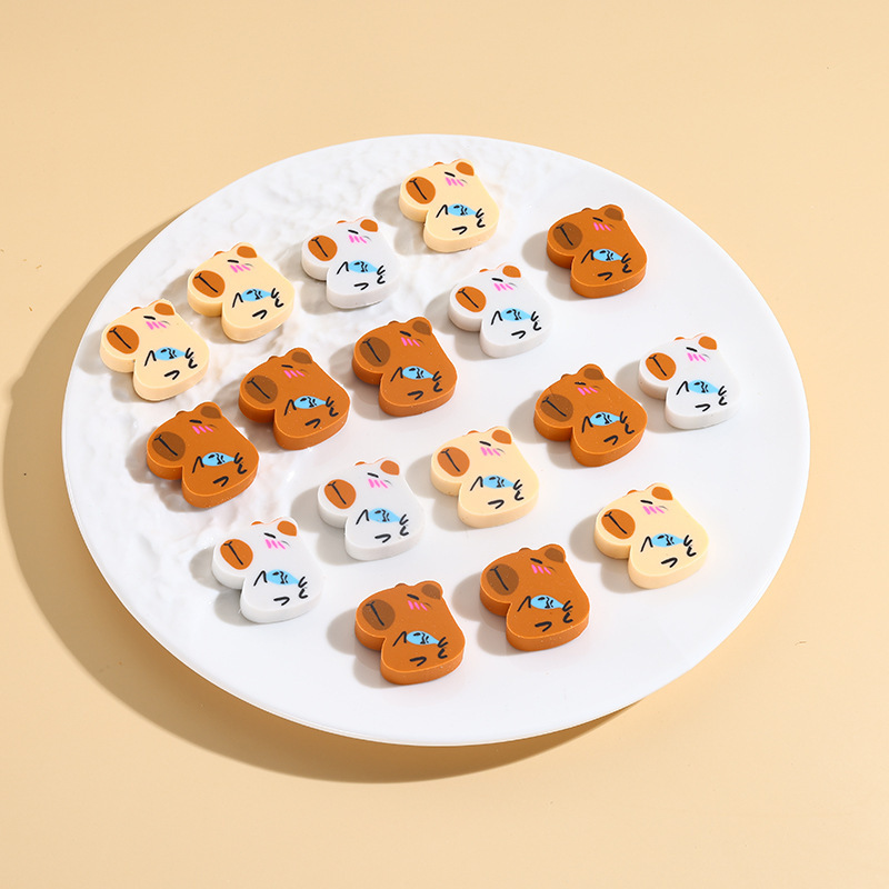 Lovable Capibala Little Capibara Eraser Cartoon Primary School Students Cross-border Stationery Gift Prizes Wipe Clean