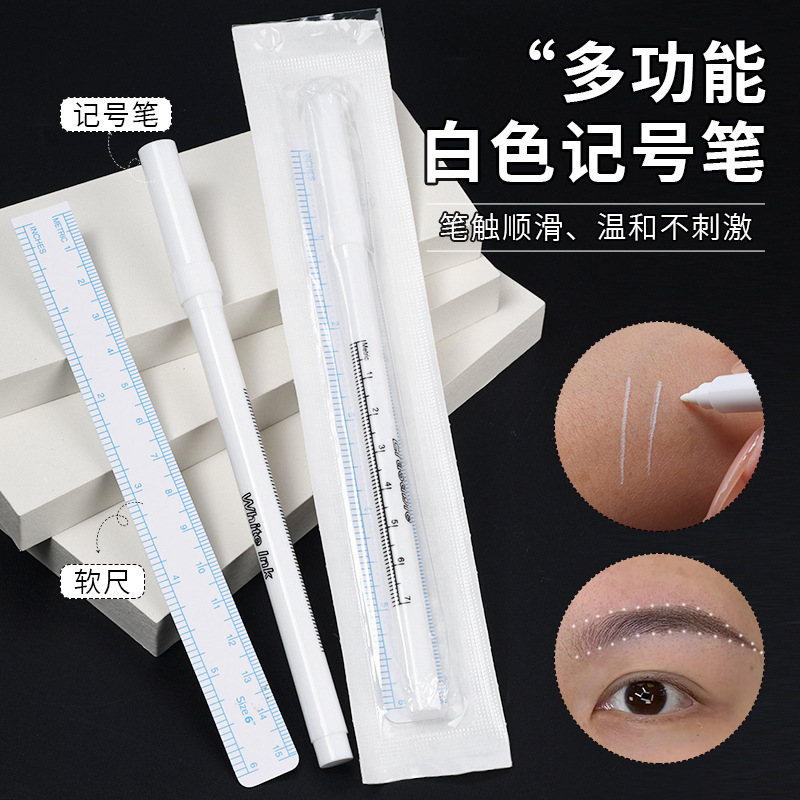 Wholesale Semi-Permanent Tattoo Marking Pen, Positioning Pen for Tattoo Artists, Marking and Line Drawing Pen, Positioning Soft Ruler