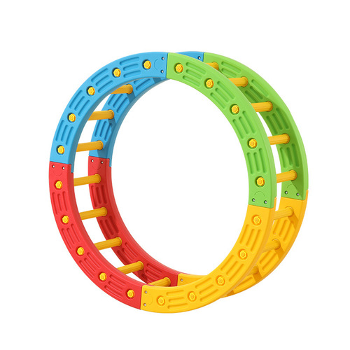 Kindergarten physical sense training equipment quarter round parent-child garden single-plank bridge balance board quarter round