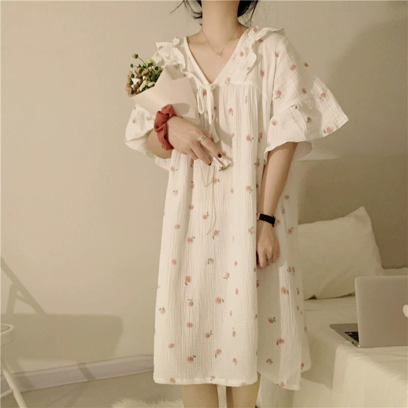 Летний пижама, хлопковая юбка для учащихся начальной школы, милый брендовый кардиган