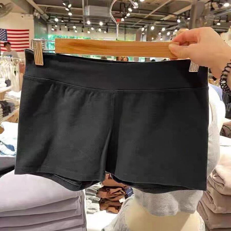 BM-style elastic waist straight tube sports base ultra-short cycling shorts women's bm slim boxer pants casual hot pants