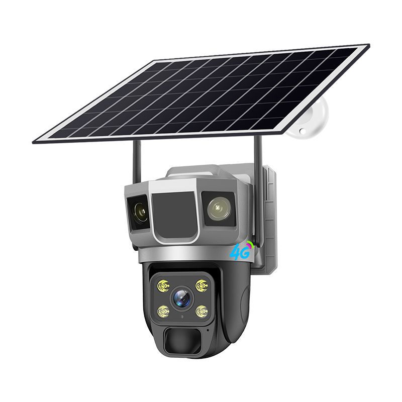 V380pro celda solar 4G monitoreo de 24 horas de video de doble lente remota al aire libre cámara AOV visión nocturna