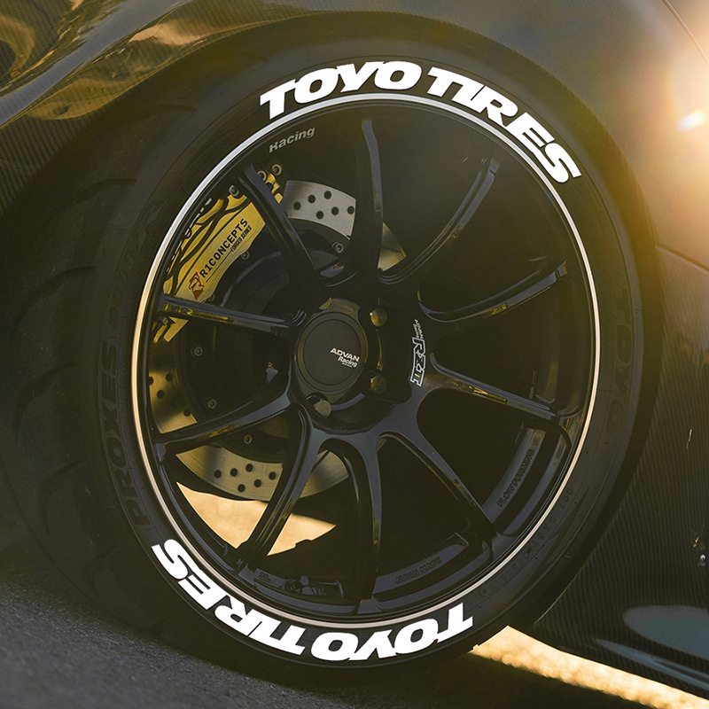 Car Tire Letter Sticker DIYSticker Personalized Modified Wheel Hub Decoration Sticker3 DThree-dimensional Rubber Tire Car Sticker