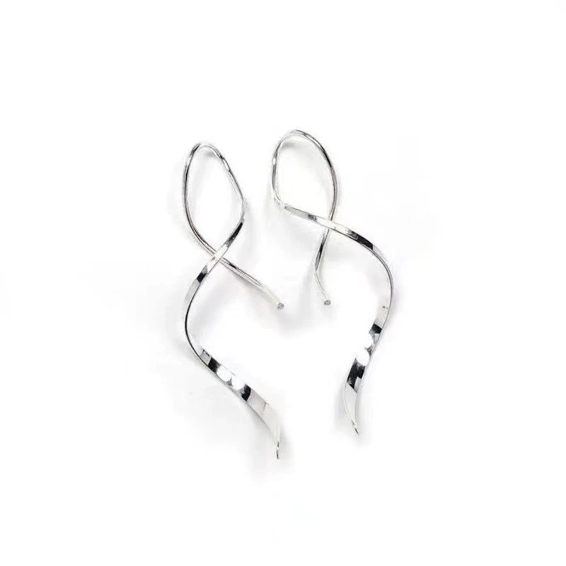 Wavy earrings, Amazon, European style