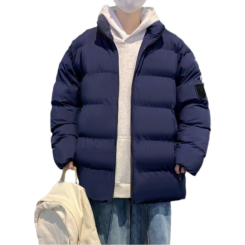Abrigo acolchado de algodón casual para hombres invierno nuevo cálido engrosado color sólido collar de pie Abrigo acolchado de algodón abrigo de moda coreana chaqueta acolchada de algodón