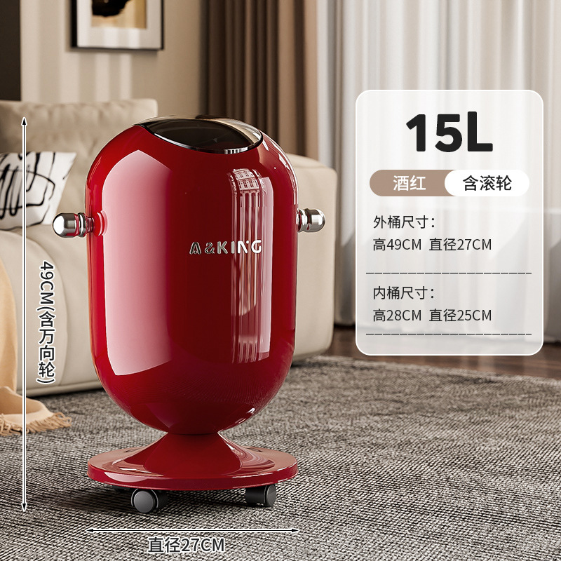 Venta directa de fábrica Bote de basura con tapa batida, cubo doble, sala de estar, dormitorio, cocina, cubo sanitario, rueda de gran capacidad de alto valor