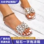 一字跨境新款平底女拖鞋