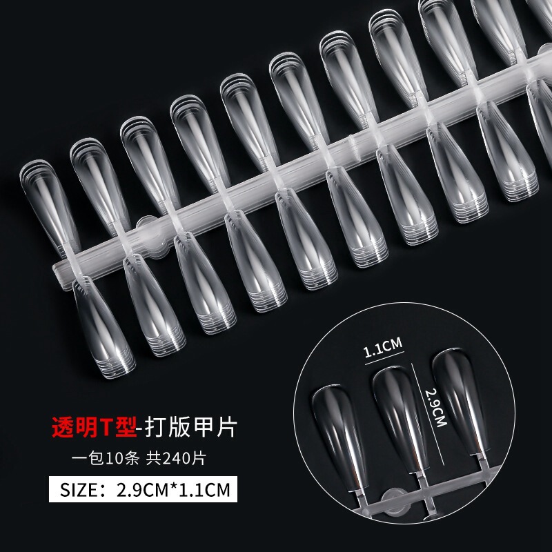PaTTerned Nail ArT NaTural TransparenT WaTer Drop T-shaped Sample Color Card Display Beginner PracTice Manicure Tools
