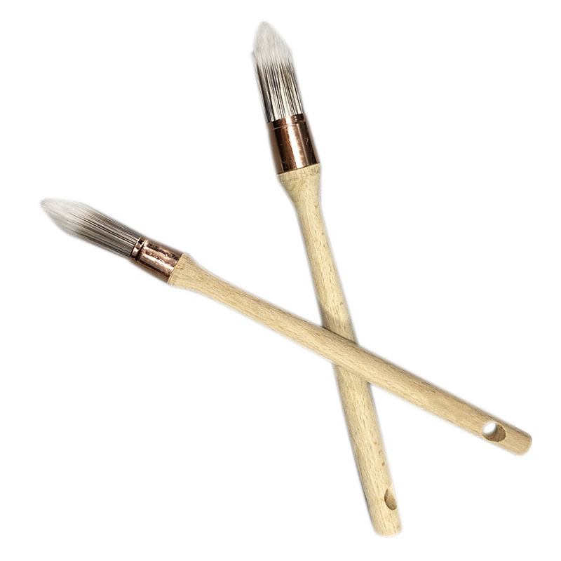 油漆刷工业小号毛刷涂料刷子无痕排刷车用扫灰清洁木柄圆头毛刷