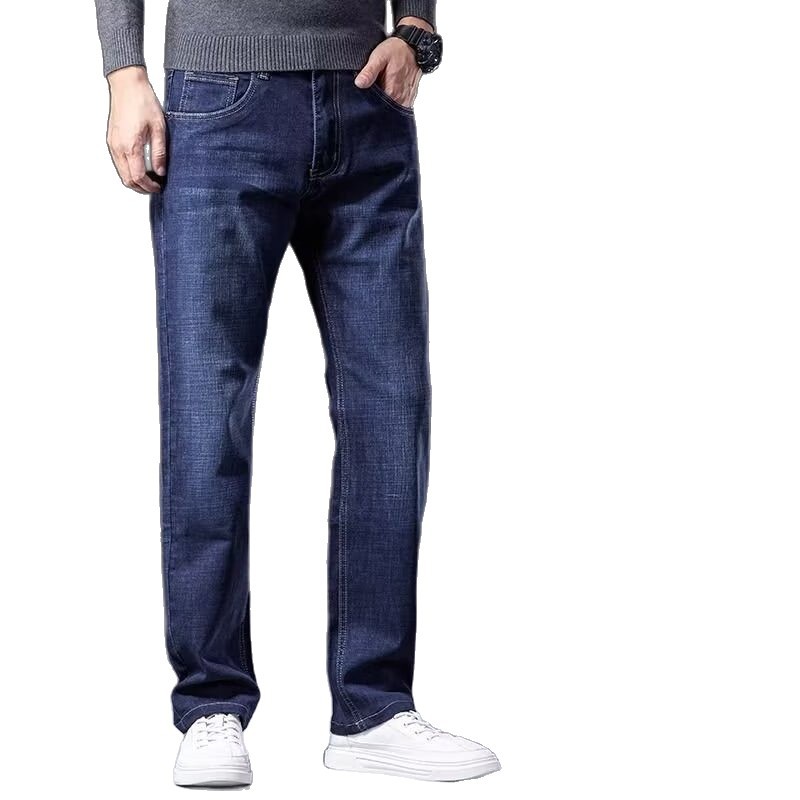 2026 primavera y otoño nuevos pantalones jeans de hombre relajados recto casual versátil pantalones de hombre delgados pantalones largos de otoño image 5