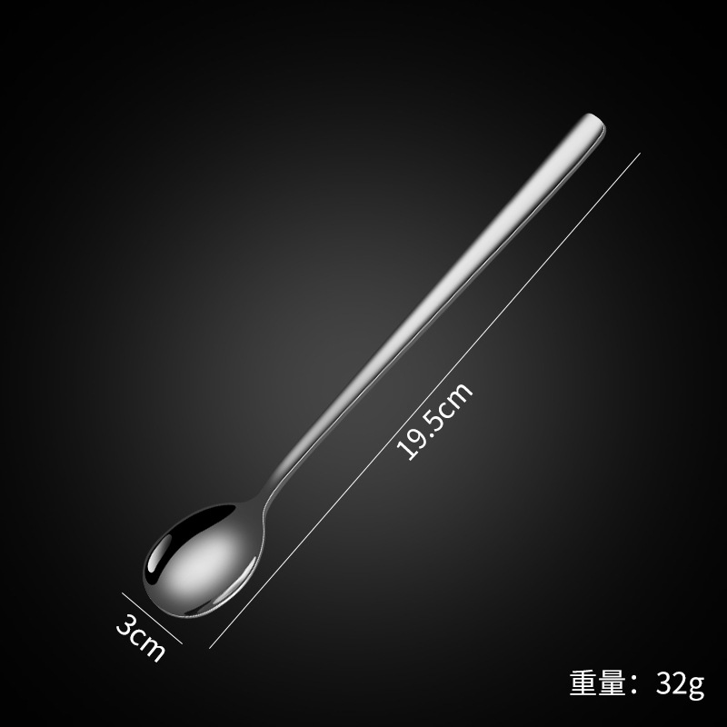 Cuchara Coreana de acero inoxidable 304 engrosada cuchara de arroz para el hogar cuchara de sopa cuchara de mango largo cuchara de hielo cuchara de café cuchara de mezcla