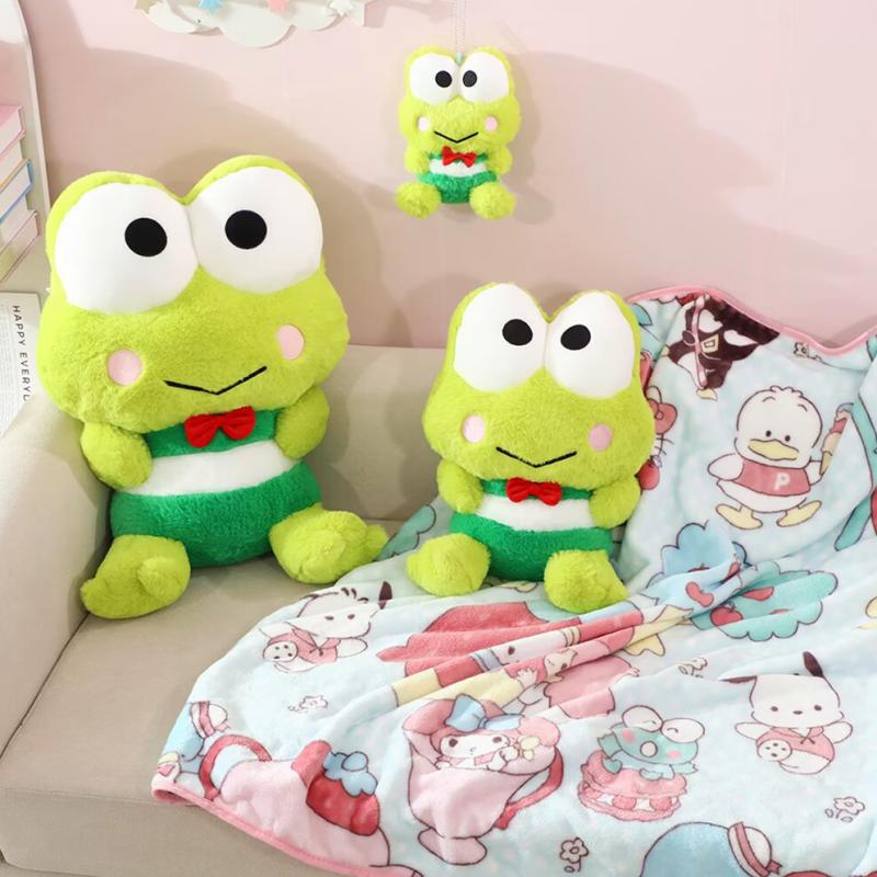 Japanese-Style Cute Big-Eyed Frog Plush Toy Doll Pillow Air-Conditioning Blanket Two-In-One Frog Small Pendant