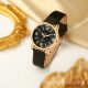 Cross-border foreign trade new watch fashion bamboo pattern leather strap round dial ladies quartz watch wholesale