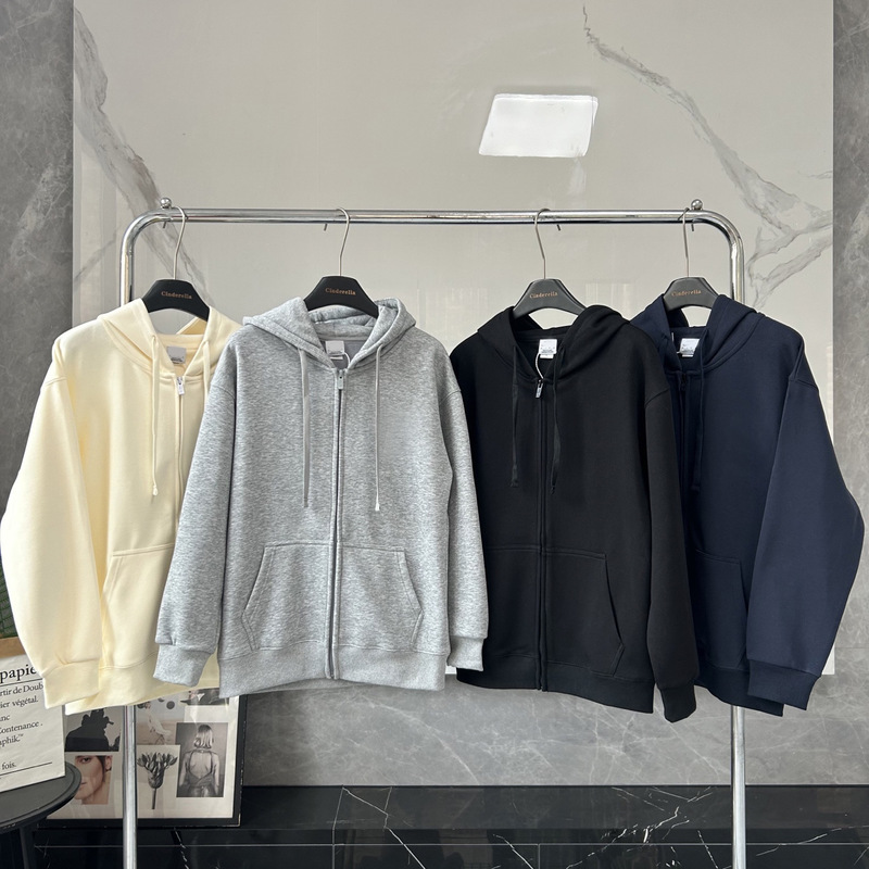 2026 Spring and Autumn New Style Unisex Small Hook Embroidery Sports Casual Hooded Zip-Up Jacket Couple's Zipper Sweatshirt Trend 2026 Spring and Autumn New Style Unisex Small Hook Embroidery Sports Casual Hooded Zip-Up Jacket Couple's Zipper Sweatshirt Trend