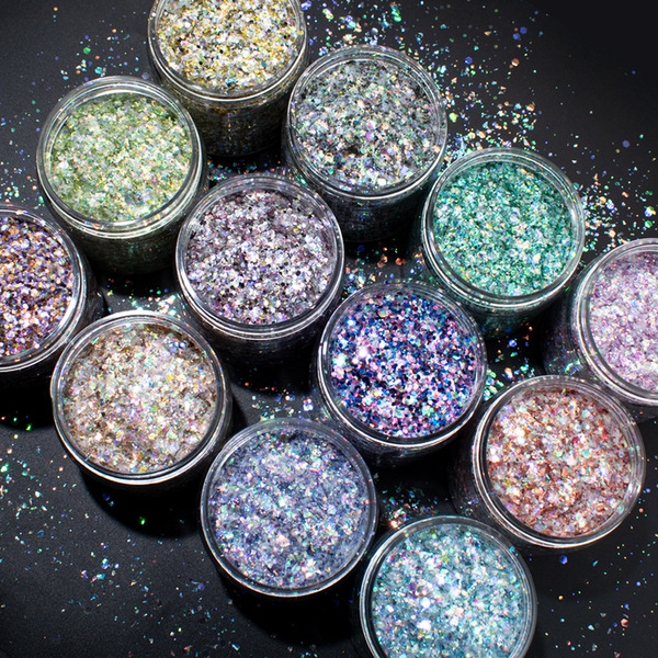 Nail art starry sky neon sequins seven-color laser fragments glitter…
