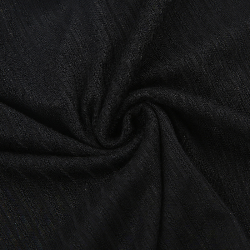 Costura de encaje Cuello cuadrado Pecho Plisado Color sólido Top corto delgado NSGXF139313