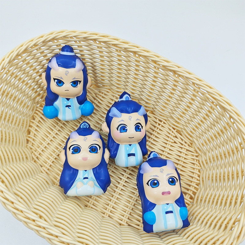 Juguete de peluche Nezha y Ao Bing de la película, diseño de pellizco, nuevo modelo de acción