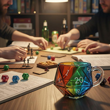 �羳�¿�  Dragons Rainbow D20 Dice Mug ��֮�ʺ�D20���Ӳʻ汭