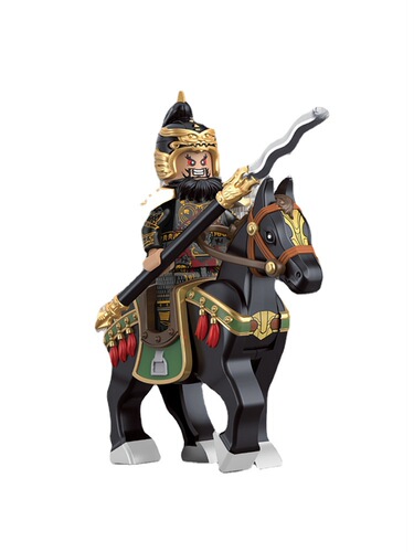 Diku Zhang Fei Yellow Turban Soldier Blind Box Horse Wei Shu Wu Han Minifigure Three Kingdoms Building Blocks Toy Cross-Border War Horse Third Party