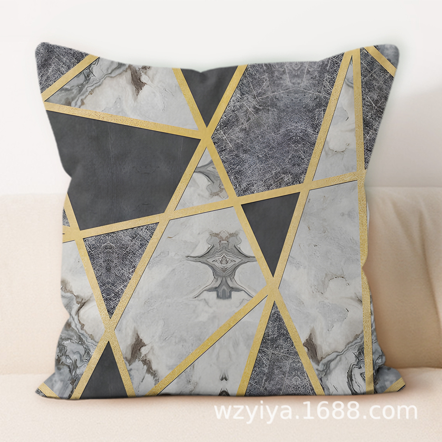 Amazon venta caliente cojín de mármol almohada moderna minimalista geométrica para el hogar sofá cojín almohada