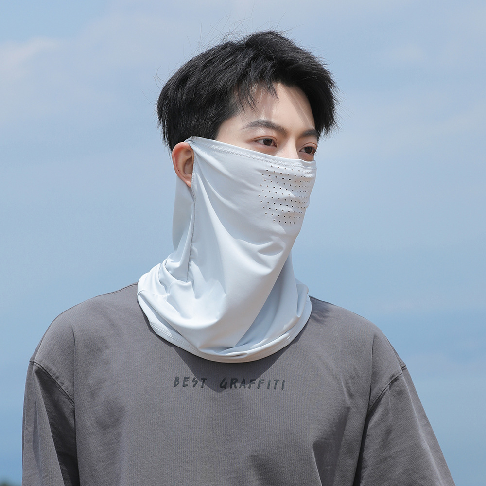 Ice Silk Sun Protection Mask for Men and Women, Summer Outdoor Travel, Cycling, Driving, Neck Protection, Breathable Mask, Veil, Neck Scarf