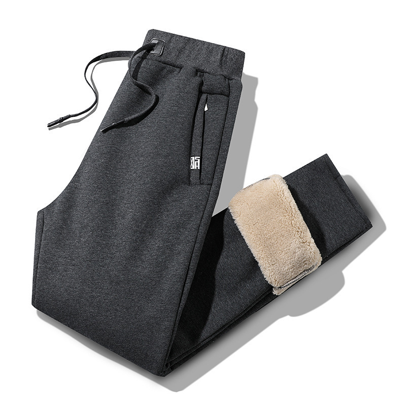 Pantalones de algodón para hombres, pantalones casuales de otoño y invierno, nuevos pantalones de cachemira de tamaño grande, pantalones elásticos de cordero, pantalones cálidos image 8