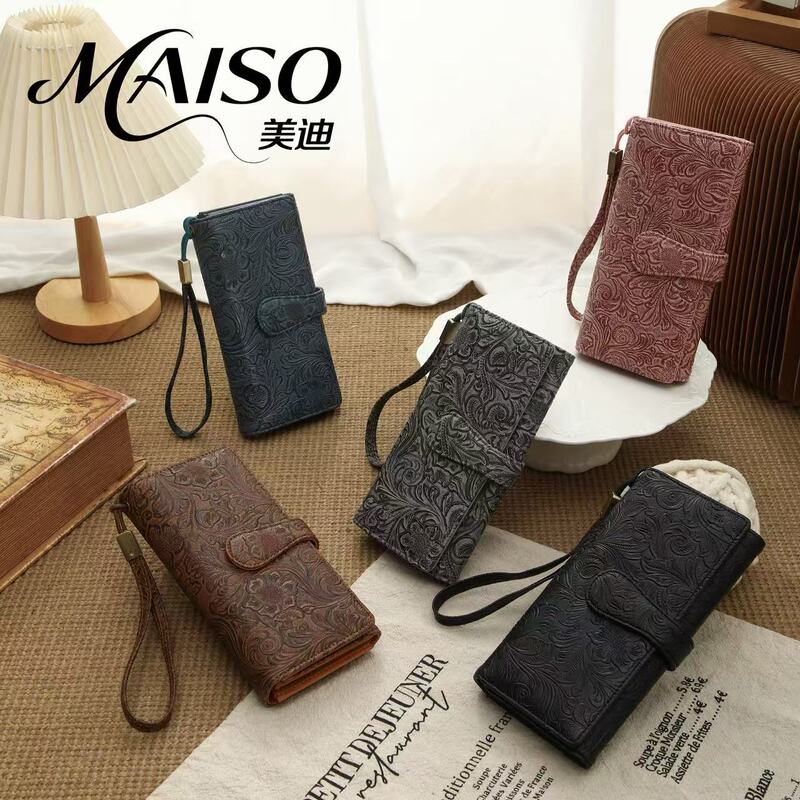 Maiso New Rfid Anti-Theft Wallet 70% off Women's Card Holder Ultra-Fiber Pu Embossed Hand-Held Id Phone Wallet Maiso New Rfid Anti-Theft Wallet 70% off Women's Card Holder Ultra-Fiber Pu Embossed Hand-Held Id Phone Wallet