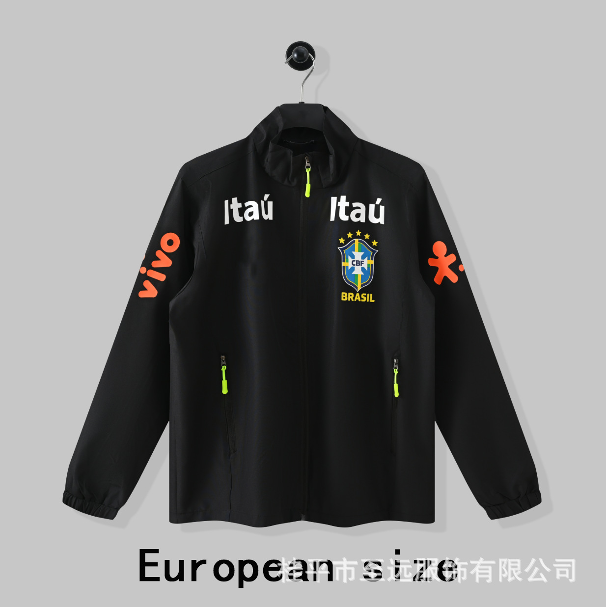 Brasileño chaqueta de asalto con capuchón, abrigo a prueba de viento, abrigo a prueba de agua, fábrica de fuentes deportivas, ropa de entrenamiento de fútbol al por mayor image 20