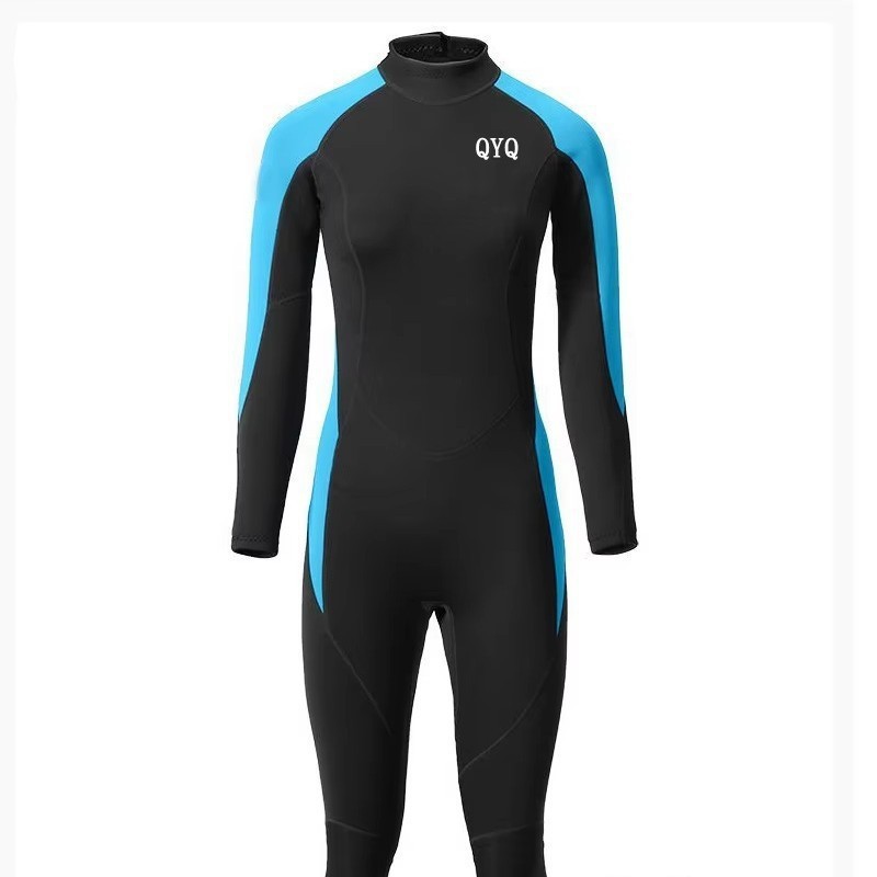 New 2mm Wetsuit Men's One-Piece Short-Sleeved Thickeneded Cold-Proof and Warm Wetsuit Women's Surfing and Snorkeling Sun Protection Swimsuit