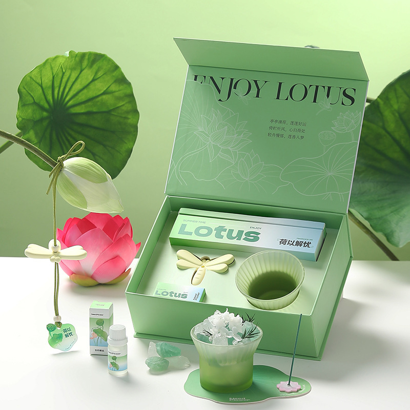 Lotus to worry-free aromatherapy expansion stone essential oil crystal stone birthday teacher's day graduation gift aromatherapy gift box high-level feeling Lotus to worry-free aromatherapy expansion stone essential oil crystal stone birthday teacher's day graduation gift aromatherapy gift box high-level feeling