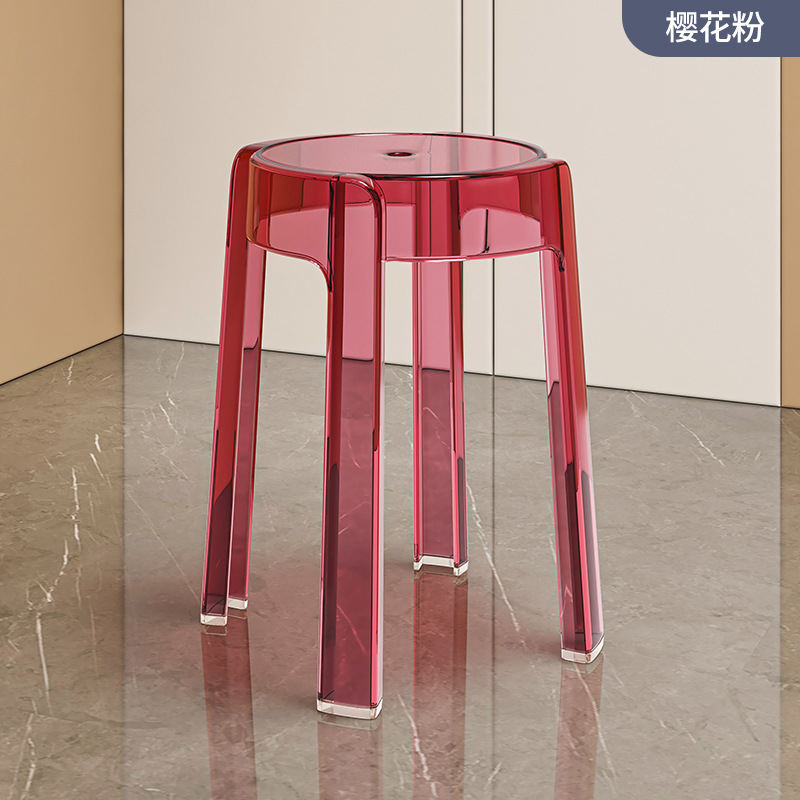 Taburetes de plástico para el hogar, taburetes redondos resistentes, taburetes altos de repuesto, taburetes de comedor.