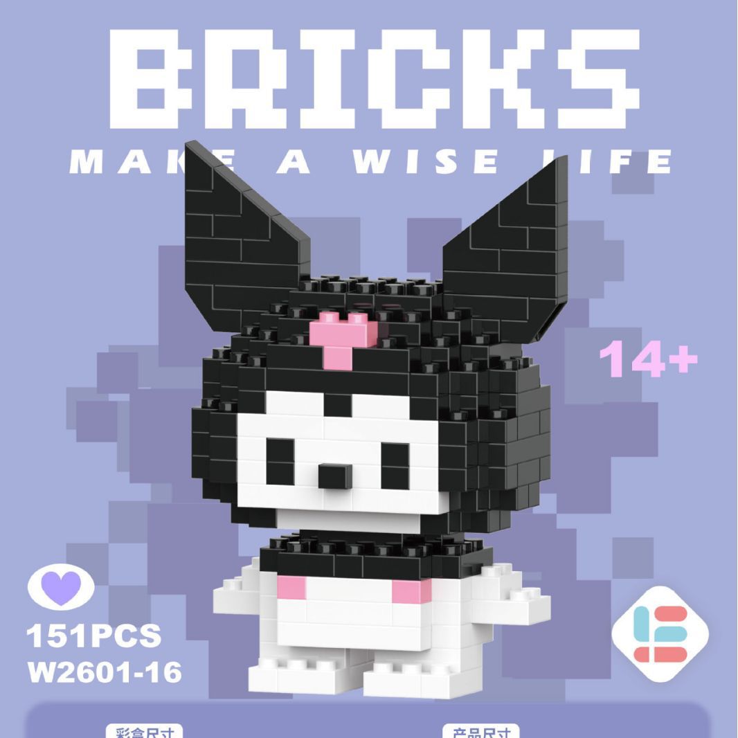 60 micro-partícula de diamante tridimensional bloques de construcción de partículas de dibujos animados muñeca de dibujos animados modelado educativo montaje juguetes al por mayor